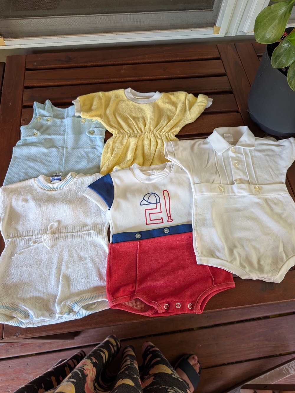 Vintage Baby One Piece Rompers - 0-6 Mons